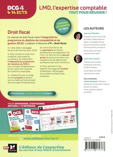 Droit fiscal DCG 4. Manuel, applications et corrigés  Edition 2022-2023