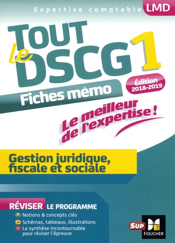 Alain Burlaud - Tout le DSCG 1 - Gestion juridique, fiscale et sociale - Fiches mémo.