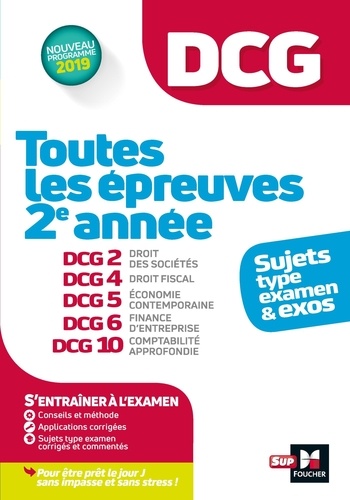 Toutes les épreuves de 2e années DCG  Edition 2019