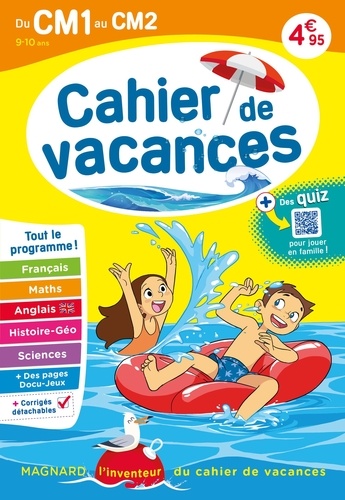 Cahier de vacances du CM1 au CM2  Edition 2023