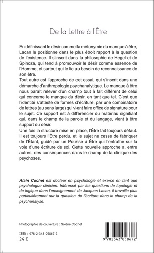 De la lettre à l'être. Essai d'anthropologie clinique