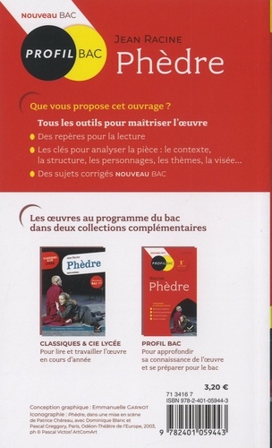 Phèdre, Racine. Bac 1re générale  Edition 2019-2020 - Occasion