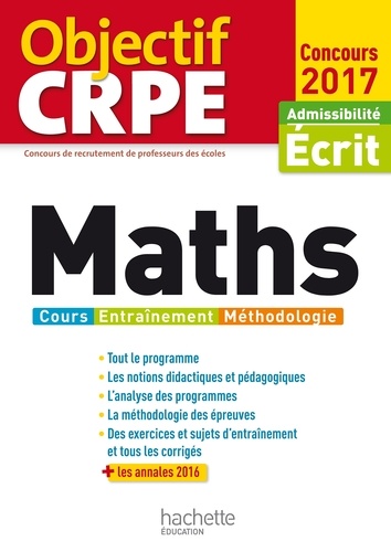 Objectif CRPE Maths - 2017  Edition 2017