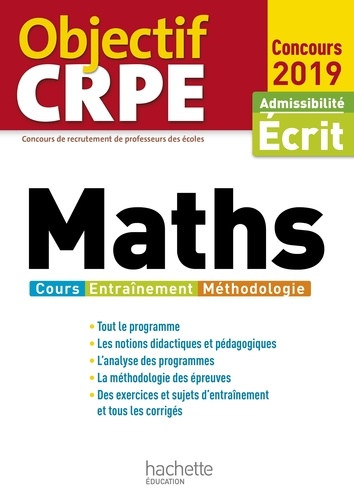 Alain Descaves - Objectif CRPE Maths 2019.