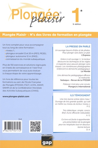 Plongée plaisir niveau 1. Premières bulles 9e édition