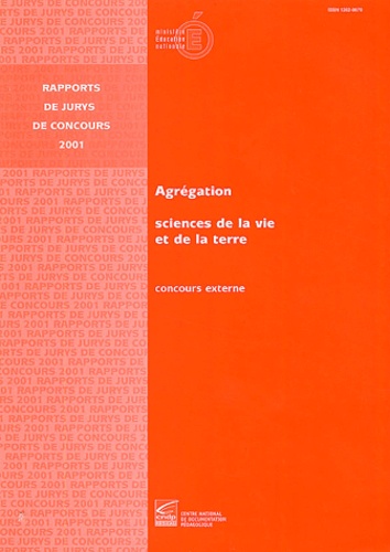 Alain Freminet - Agregation Sciences De La Vie Et De La Terre. Concours Externe 2001.
