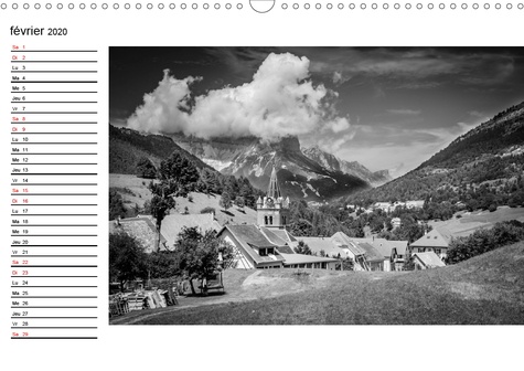 CALVENDO Places  Les Alpes paysages en Noir et Blanc (Calendrier mural 2020 DIN A3 horizontal). Découverte en Noir et Blanc des Alpes (Calendrier anniversaire, 14 Pages )