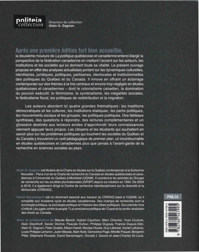 La politique québécoise et canadienne. Acteurs, institutions, sociétés 2e édition