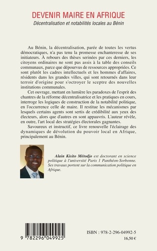 Devenir maire en Afrique. Décentralisation et notabilités locales au Bénin