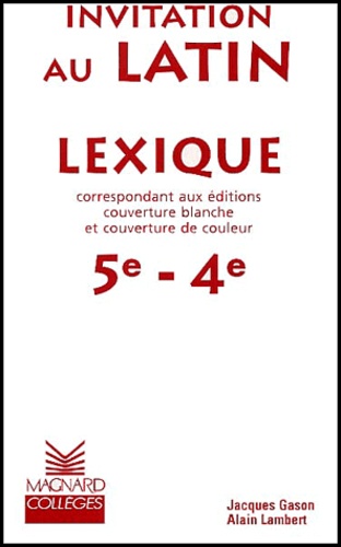 Alain Lambert et Jacques Gason - Lexique 5eme-4eme.