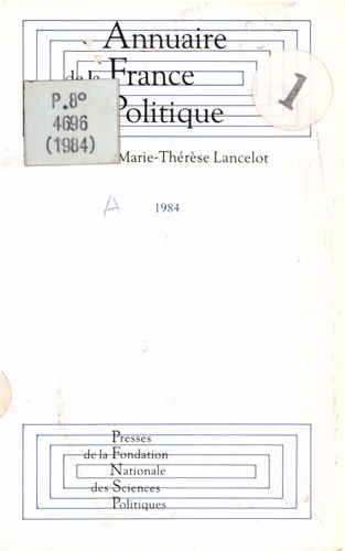 Annuaire de la France politique. 1984