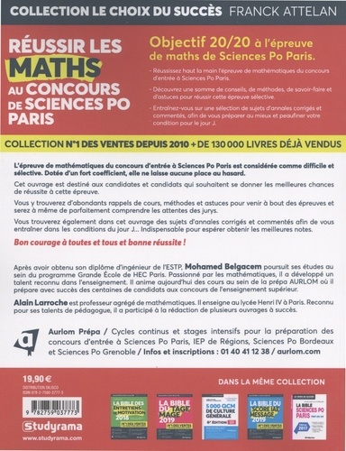 Réussir les maths au concours de Sciences Po Paris