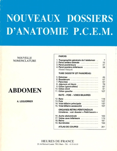 Alain Leguerrier - Abdomen. Nouvelle Nomenclature.