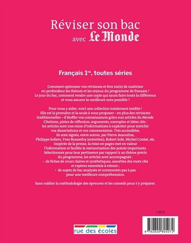 Français 1re, toutes séries  Edition 2016