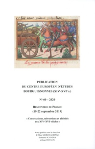 Alain Marchandisse et Bertrand Schnerb - Rencontres de Prague (19-22 septembre 2019) - Contestations, subversions et altérités aux XIVe-XVIe siècles.