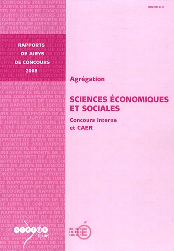 Alain Michel - Agrégation Sciences Economiques et Sociales - Concours interne et CAER.