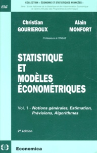 STASTISTIQUE ET MODELES ECONOMETRIQUES. Volume 1, notions générales, estimations, prévisions, algorithmes, 2ème édition.pdf