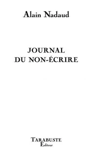 Journal du non-écrire