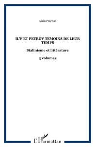 Il'f et petrov temoins de leur temps
