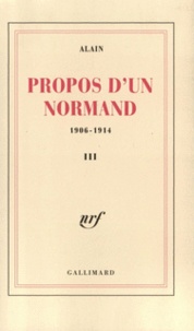  Alain - Propos d'un Normand - Tome 3.