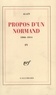  Alain - Propos d'un Normand - Tome 4.
