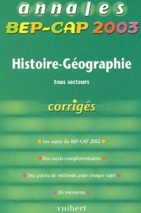 Alain Prost - Histoire-Géographie tous secteurs - Corrigés.