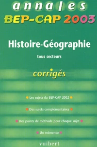 Histoire-Géographie tous secteurs
