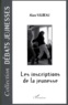 Alain Vulbeau - Les Inscriptions De La Jeunesse.