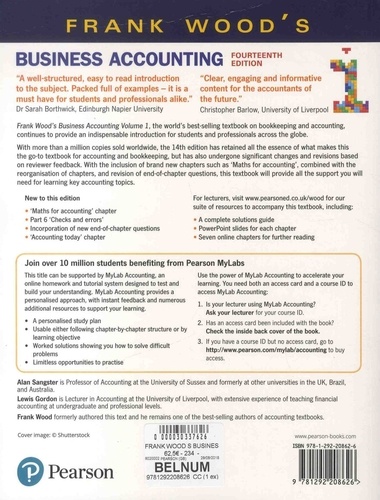 Frank Wood's Business Accounting. Volume 1 14th edition