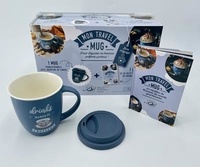 Albane Hemon - Coffret Mon travel mug bleu - Le livre de 20 recettes de boissons du monde gourmandes avec 1 mug transportable avec maintien au chaud.