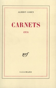 Albert Cohen - Carnets 1978.