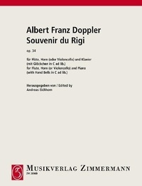 Albert franz Doppler - Souvenir du Rigi - op. 34. flute, horn (cello) and piano (with small bells in C ad libitum). Partition et parties..
