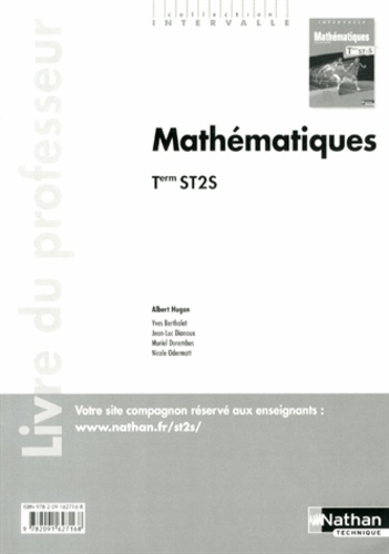Albert Hugon - Mathématiques Tle ST2S - Livre du professeur.