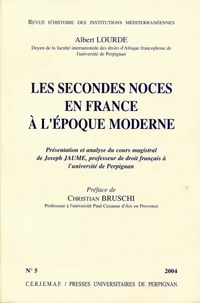 Les secondes noces en France à l'époque moderne
