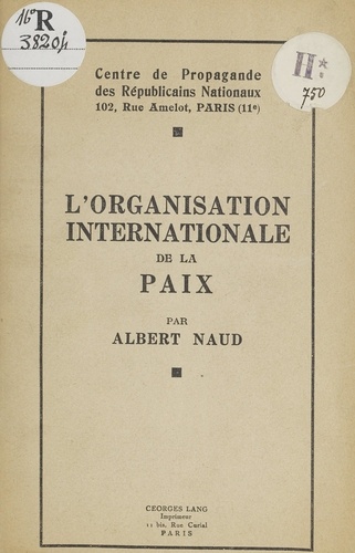 L'organisation internationale de la paix