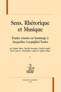 Sens, rhétorique et musique