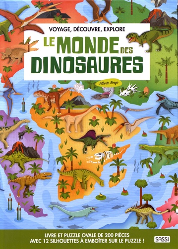 Le monde des dinosaures. Livre et puzzle 70 x 48 cm