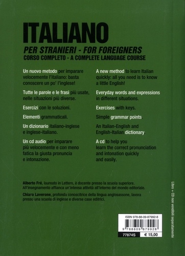 Italiano per stranieri. Corso completo  avec 1 CD audio MP3