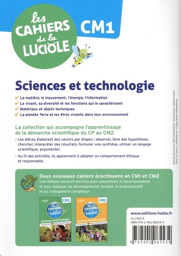 Sciences et technologie CM1 Les Cahiers de la Luciole  Edition 2022