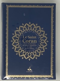  Albouraq - Le Saint Coran et la traduction en langue française du sens de ses versets - Couverture daim bleu.