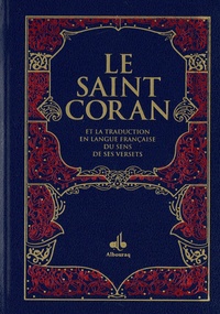  Albouraq - Le Saint Coran et la traduction en langue française du sens de ses versets - Couverture tissu bleu.