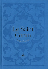  Albouraq - Le Saint Coran et la traduction en langue française du sens de ses versets - Avec dorure, couverture bleu ciel.