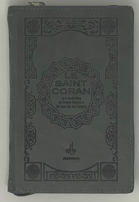  Albouraq - Le Saint Coran - Essai de traduction en langue française du sens de ses versets. Fermeture éclair, couverture mousse - grise.