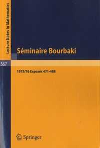 Albrecht Dold et Beno Eckmann - Séminaire Bourbaki - 1975/76 Exposés 471 - 488.
