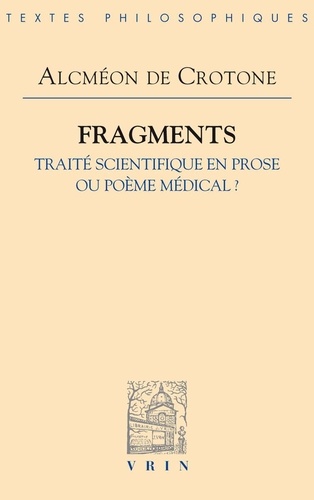 Fragments. Traité scientifique en prose ou poème médical ? - Occasion