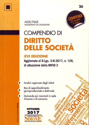 Compendio di Diritto delle Societa  Edition 2017