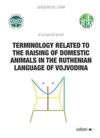 Terminology related to the raising of domestic animals in the ruthenian language of Vojvodina