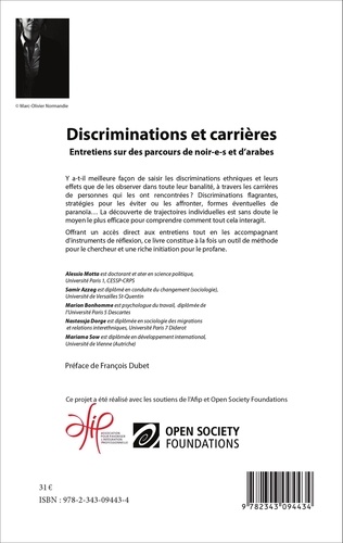 Discriminations et carrières. Entretiens sur des parcours de noir-e-s et d'arabes