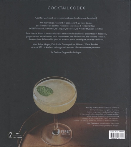 Cocktail Codex. Bases, formules, évolutions