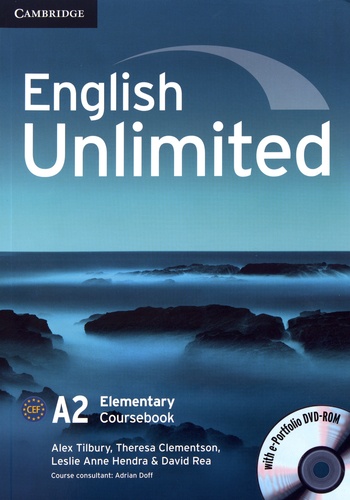 English Unlimited A2 Elementary. Coursebook with e-Portfolio  avec 1 DVD